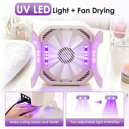 2-in-1 Heated Nail Soaking Bowl & UV LED Nail Dryer for Gel & Acrylic Removal