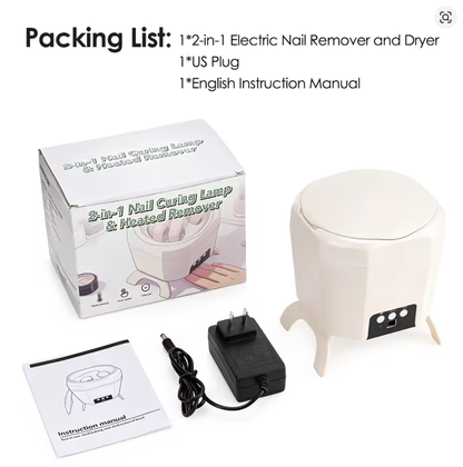 2-in-1 Heated Nail Soaking Bowl & UV LED Nail Dryer for Gel & Acrylic Removal